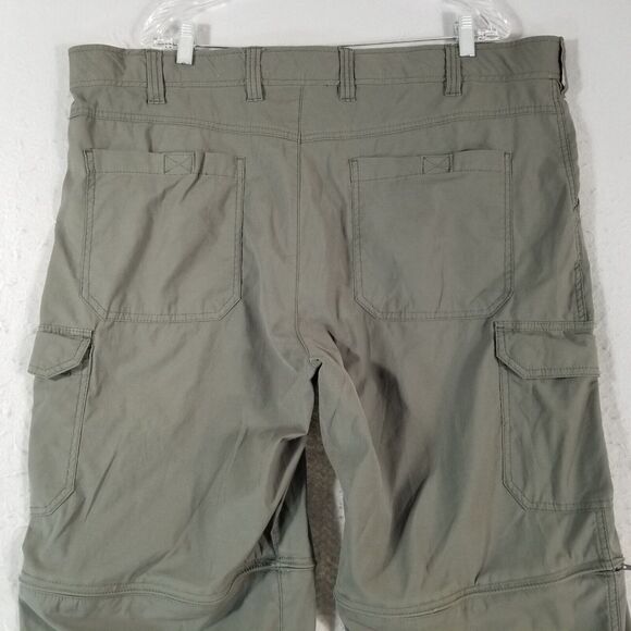 HB performance cargo pants shorts combo convertible men's 44 x 30 khaki green - Picture 9 of 13